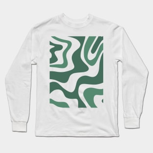 liquid pattern - green Long Sleeve T-Shirt